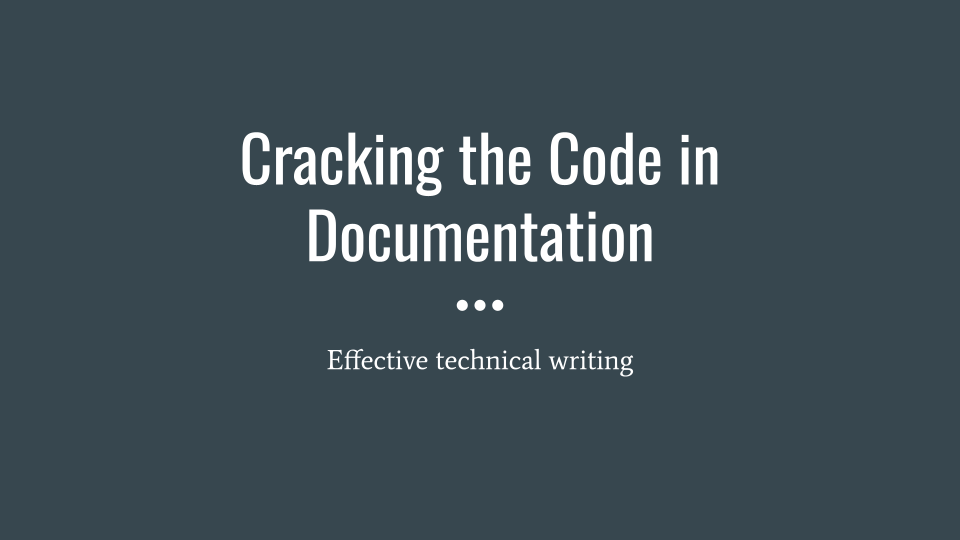 cracking the code in documentation
