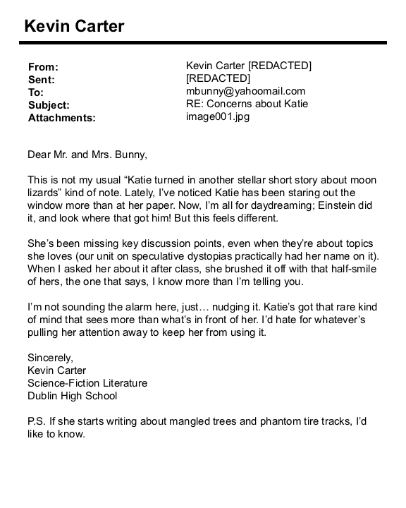 Email from Mr. Carter