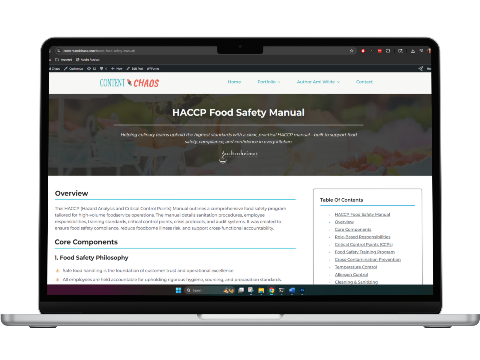 HACCP Manual Screenshot