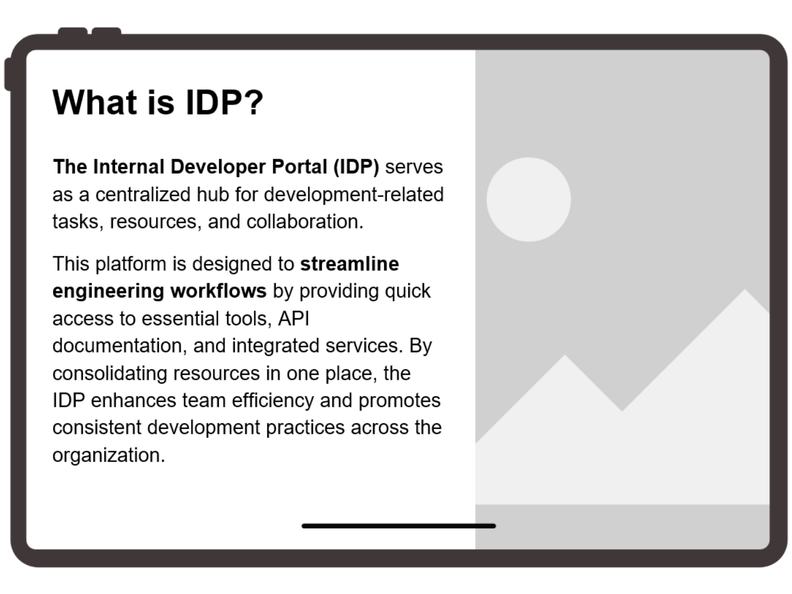 IDP Pitch Deck Screenshot
