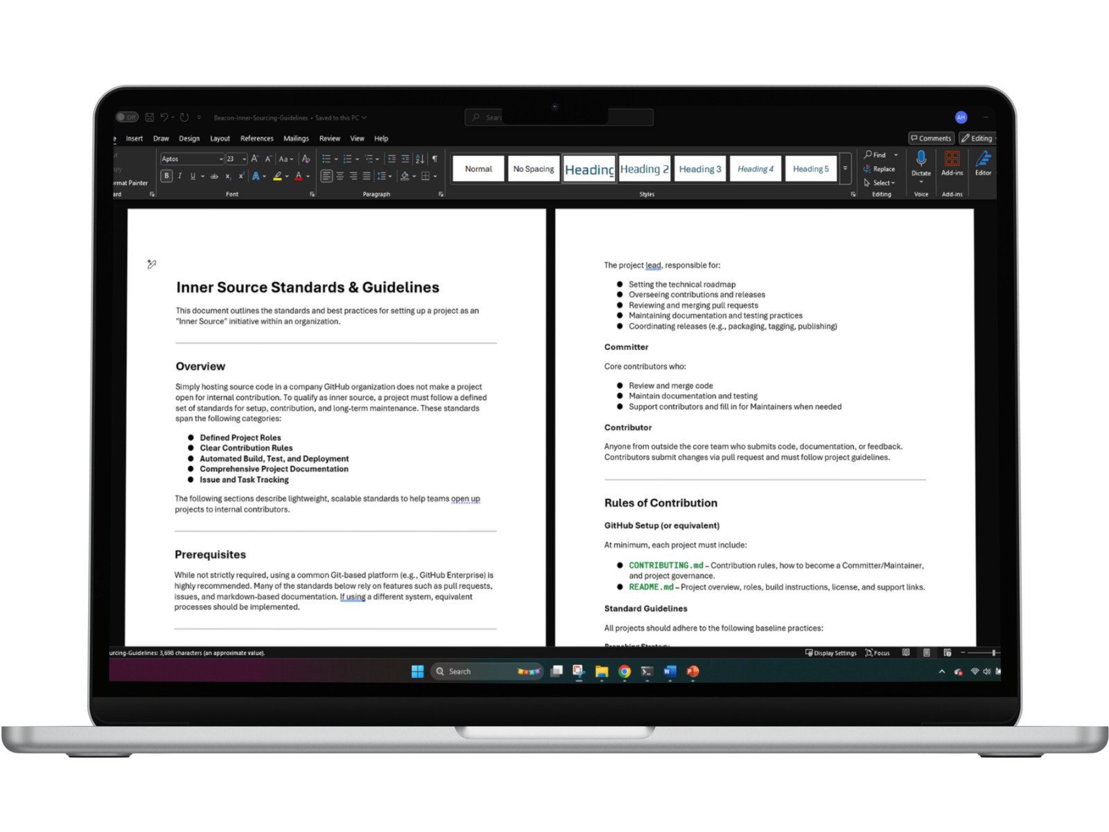 IDP Inner Sourcing Guidelines Screenshot