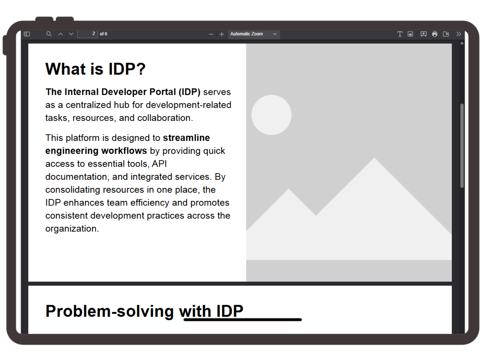 IDP Pitch Deck Screenshot