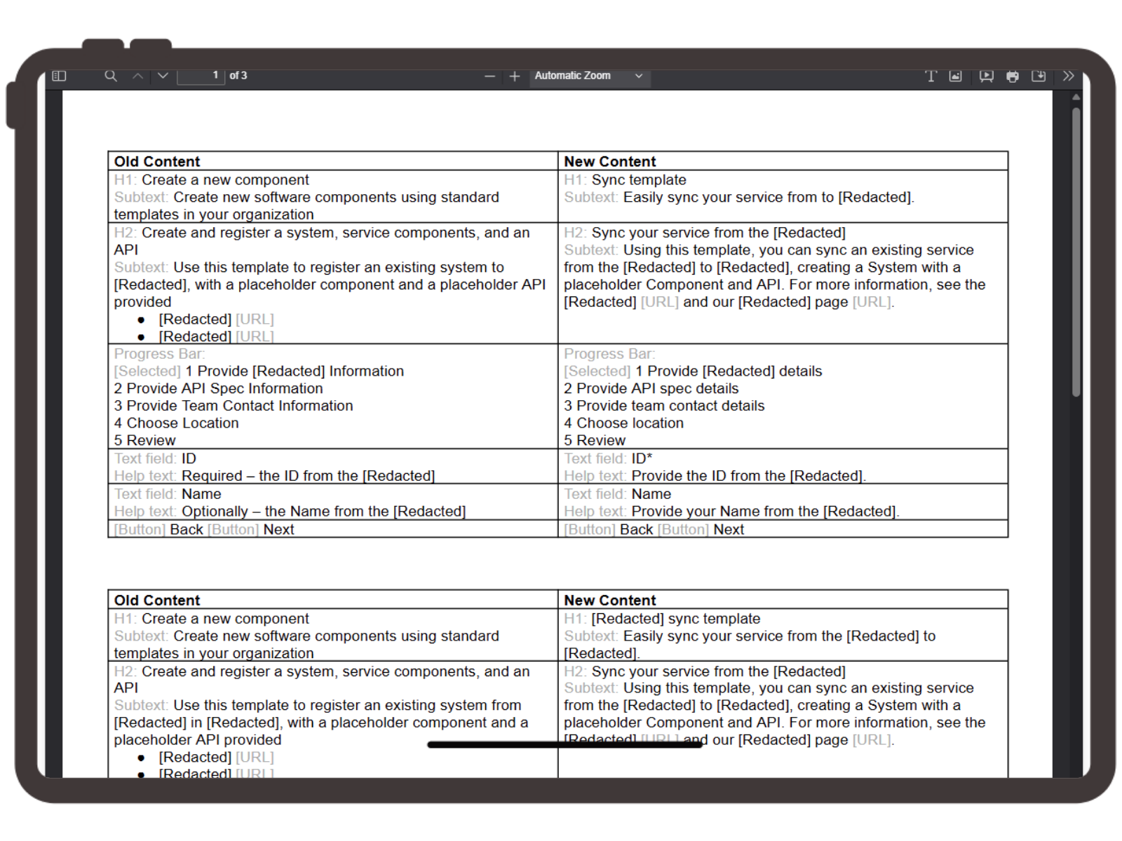 IDP Sync Form Copy Deck Screenshot