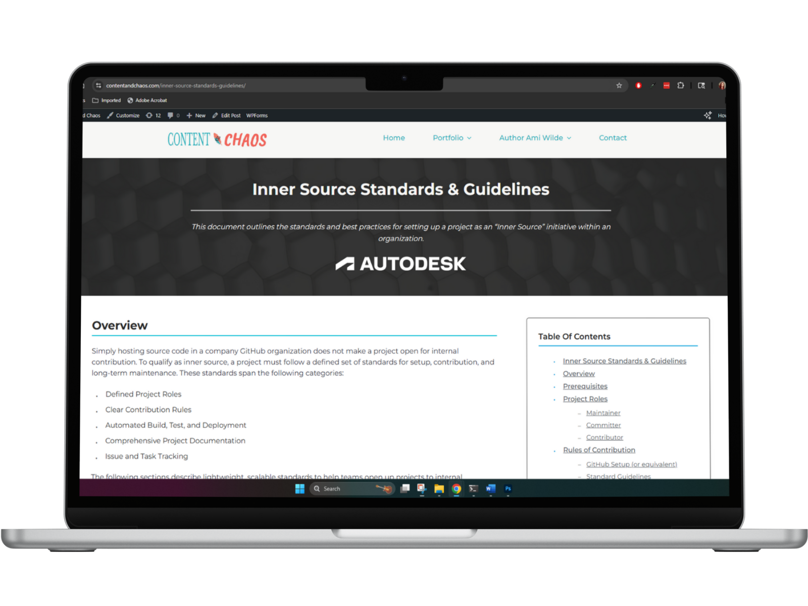 Inner Sourcing Guidelines Screenshot