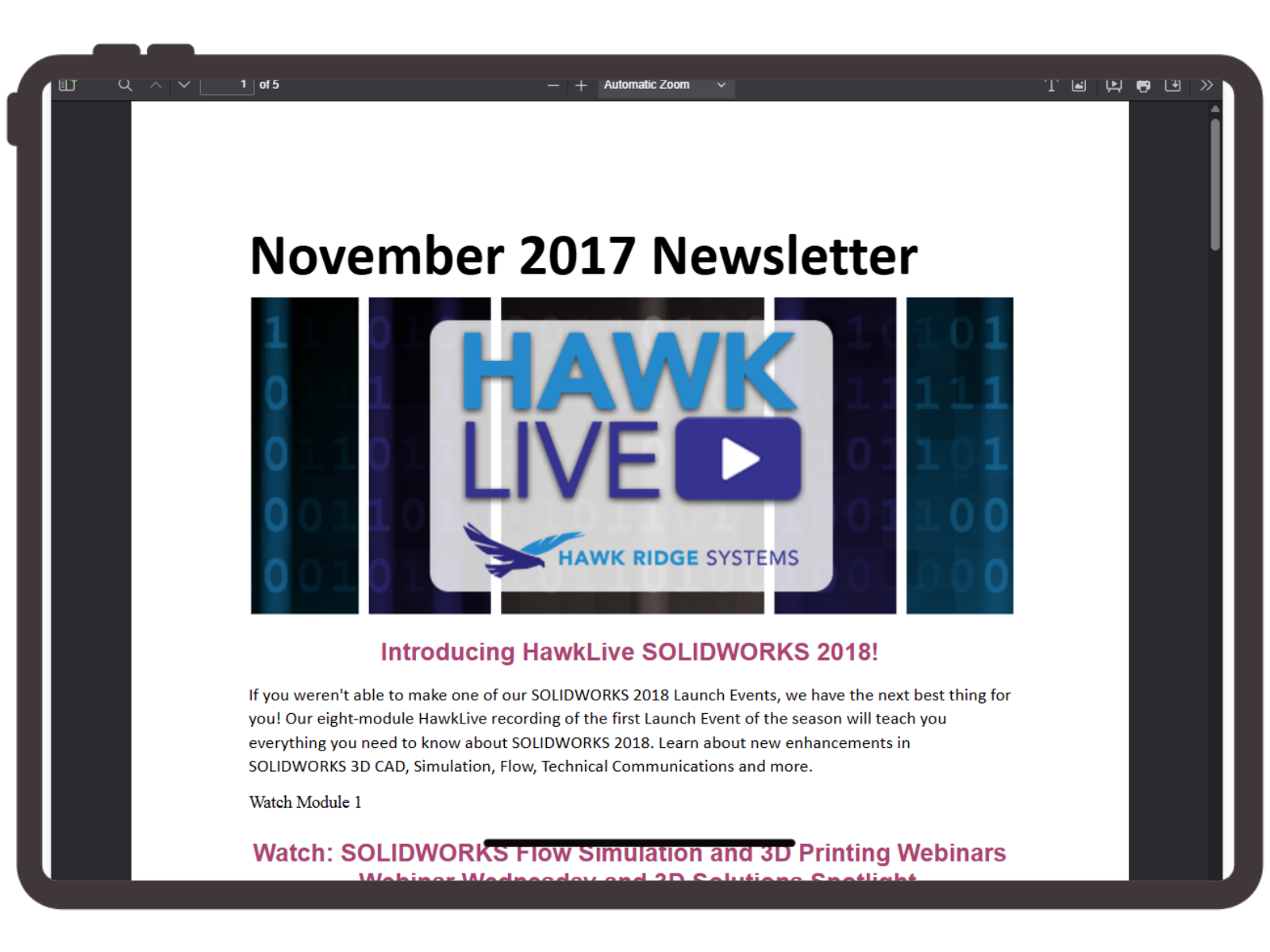 Newsletter Template Screenshot