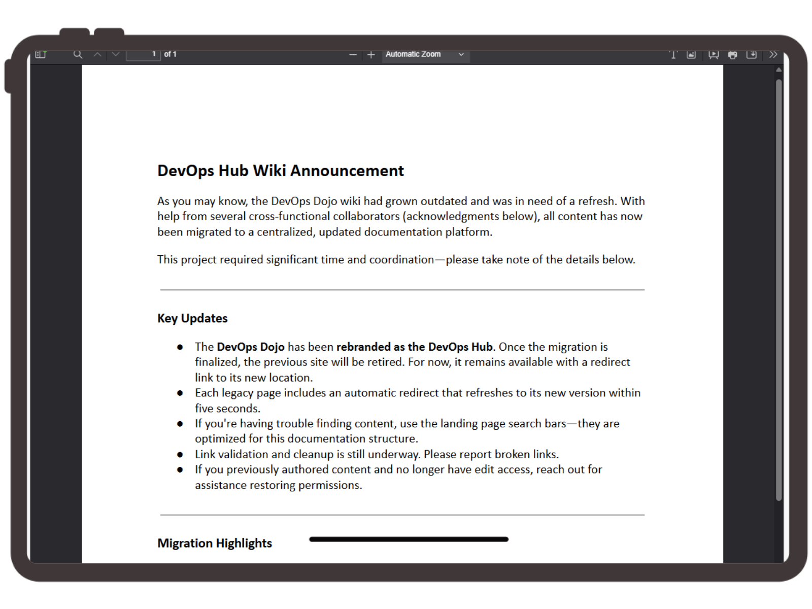 Rebranding Announcement Screenshot